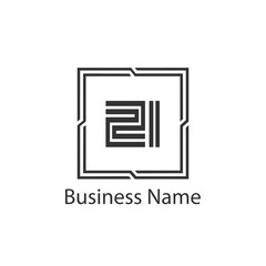 Initial Letter ZI Logo Template Design