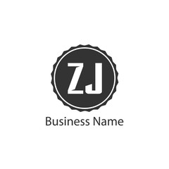 Initial Letter ZJ Logo Template Design