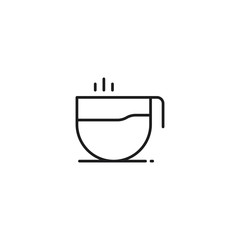 line hot beverage cup icon on white background