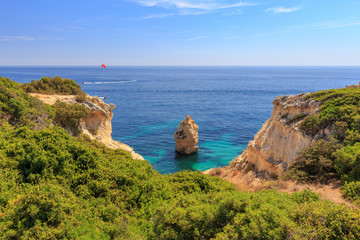 Algarve coast at Praia Marinha near Lagoa and Carvoeiro
