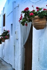 Narrow streets and white facades of Lucainena de Las Torres, Almería