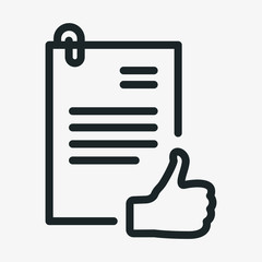 Authorization Approval Document Minimalistic Flat Line Stroke Icon Pictogram