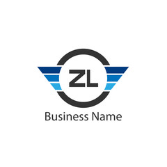 Initial Letter ZL Logo Template Design