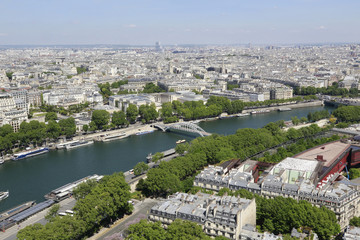 Beautiful aerial view from Eiffel Tower on Paris