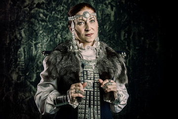 portrait in ethnic clothes