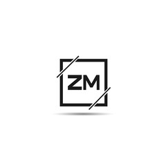 Initial Letter ZM Logo Template Design