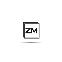 Initial Letter ZM Logo Template Design