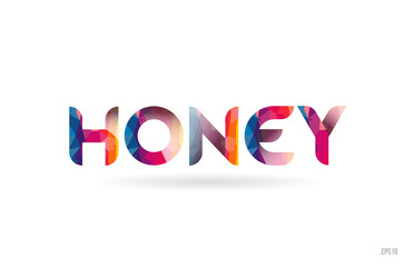 honey colored rainbow word text suitable for logo design