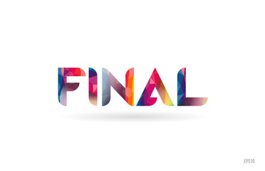 final colored rainbow word text suitable for logo design