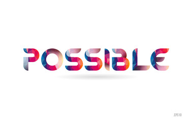 possible colored rainbow word text suitable for logo design