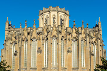Apse of the Cathedral of Santa Maria known also as a new cathedral, neo-gothic style, Vitoria, Spain