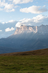 sunset in Caucasus mountains