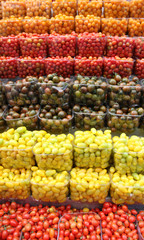 Cherry Tomatoes piled in many colors
