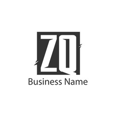 Initial Letter ZQ Logo Template Design