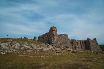 Medieval castle in San Leonarsdo de Yaque, Castilla y Leon, Spain