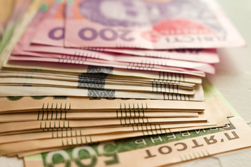 ukrainian money. five hundred hryvnias. close-up photo
