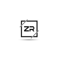 Initial Letter ZR Logo Template Design