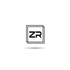 Initial Letter ZR Logo Template Design