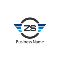 Initial Letter ZS Logo Template Design