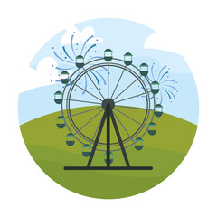ferris wheel in the field carnival