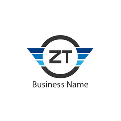 Initial Letter ZT Logo Template Design