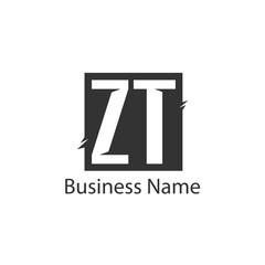 Initial Letter ZT Logo Template Design