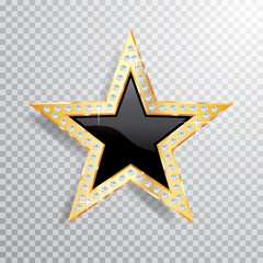 gem gold black star