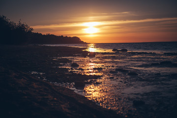 Sunset on the coast