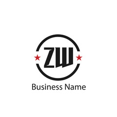 Initial Letter ZW Logo Template Design