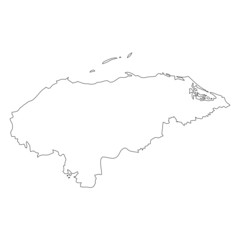 Mape of Honduras