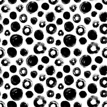 Seamless pattern with circles. Hand drawn ornament for wrapping paper. Grunge illustration. 