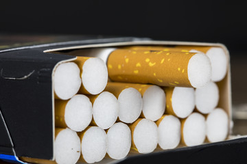 Cigarettes Sticking Out From The Pack