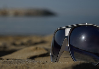 sunglasses on the beach