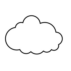 weather cloud isolated icon