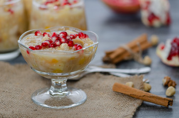 Traditional Turkish dessert Asure or Ashure