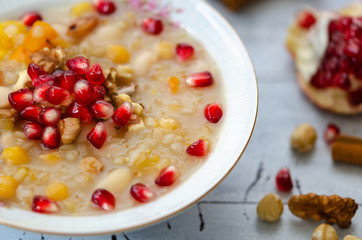 Turkish traditional dessert ashure (Noah's Pudding)