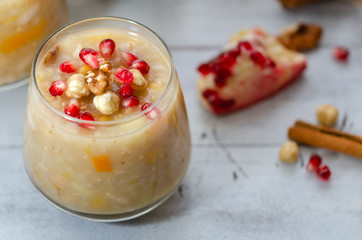 Turkish traditional dessert ashure (Noah's Pudding)