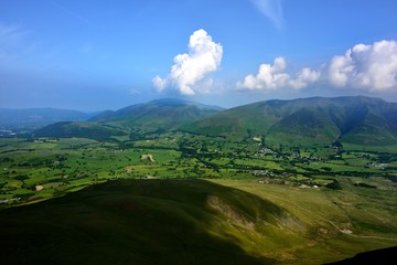 Fototapeta premium The green fields of Threlkeld