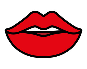 sensuality female lips icon