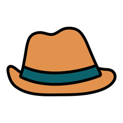elegant male fedora hat icon