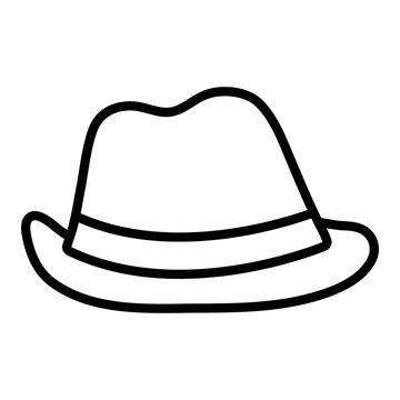 elegant male fedora hat icon