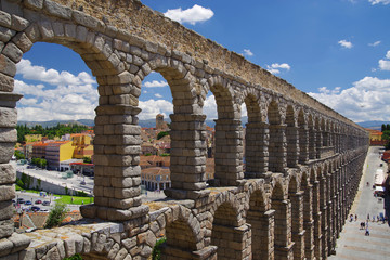 Roman aqueduct of Segovia, Spain, declared World Heritage Sites by UNESCO, Europe