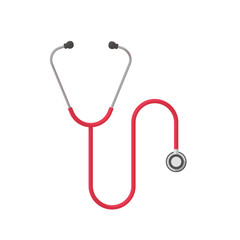 Stethoscope isolated vector illustration, flat cartoon medical device