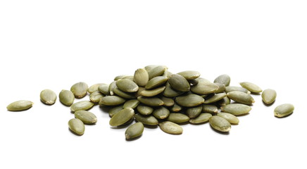 Pumpkin seeds isolated on white background