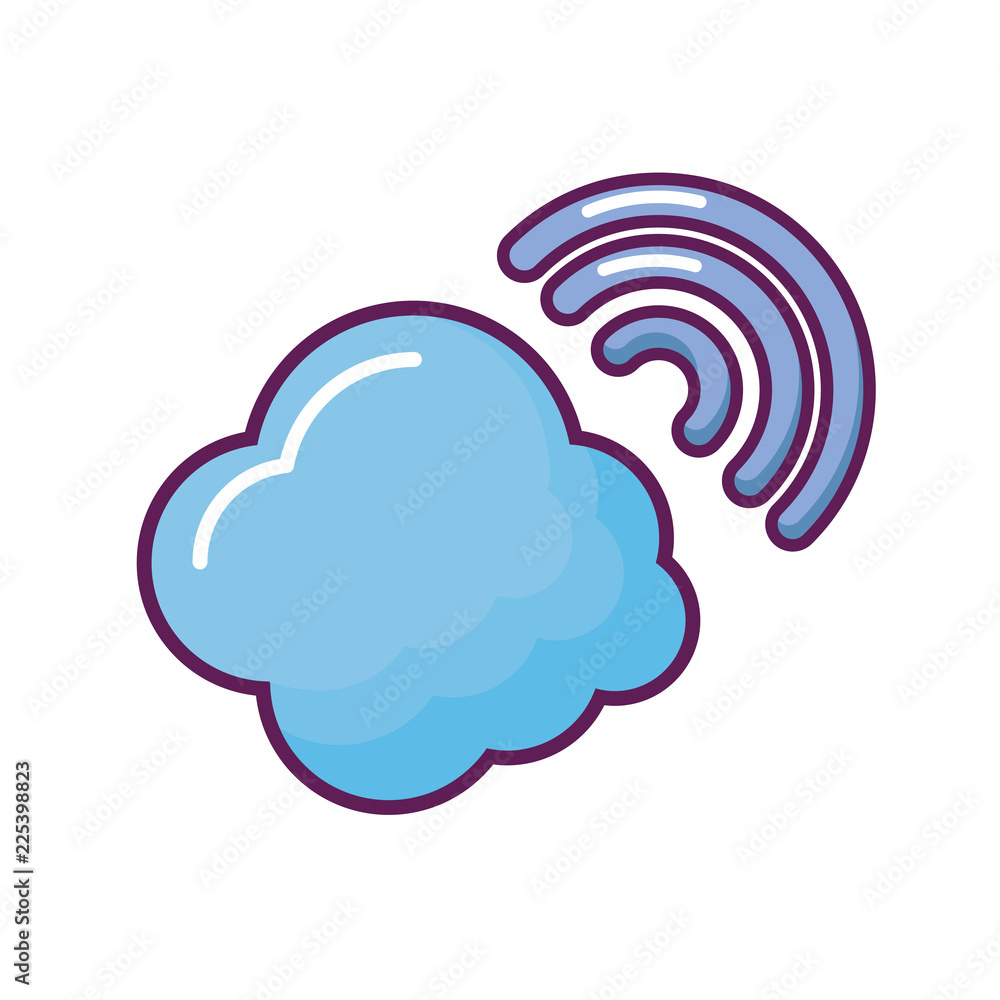 Poster cloud computing with wifi signal