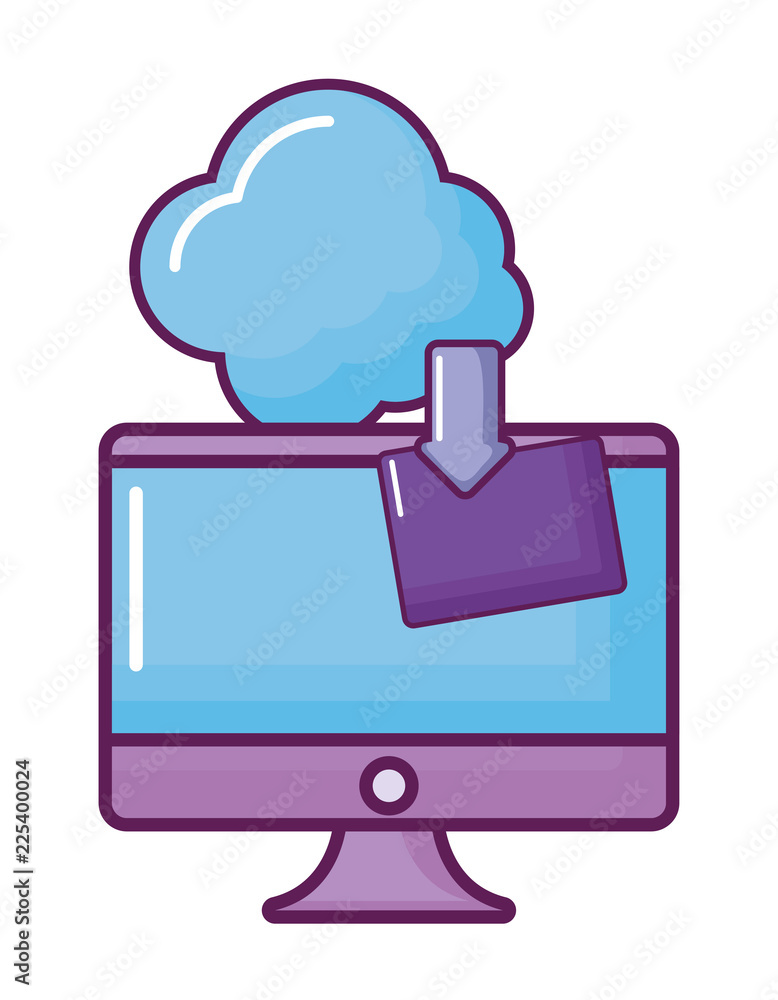 Poster computer with folder and cloud computing
