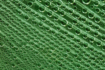 abstract background of green bubbles. macro