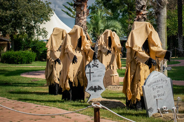 The undead walk prepared for Halloween