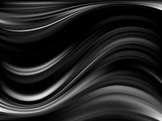 Abstract black and white background with waves. Vector illustration