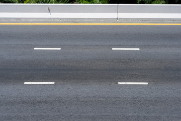 Empty asphalt road on expressway lane